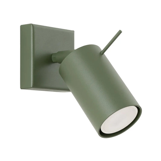 Wandlamp Rondo – Olijfgroen & Staal