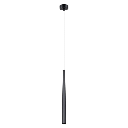 Pendelleuchte Prysma Long 1 – Schwarz & Stahl