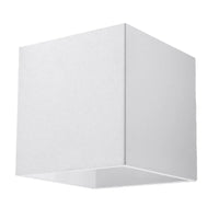 Wandlamp Square 1 – Wit Aluminium