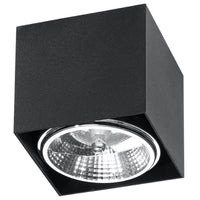 Plafondlamp Square Flash – Zwart & Aluminium