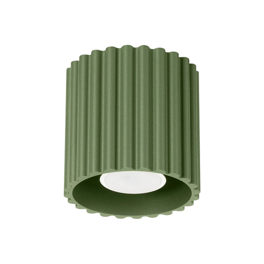 Spots Japandi Single – Olijfgroen & Aluminium