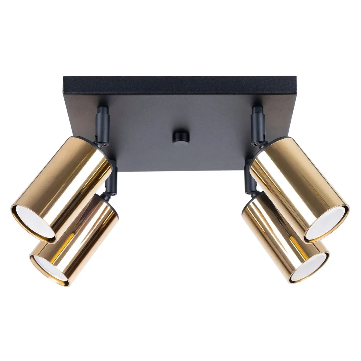 Deckenleuchte Tube 4S – Schwarz & Gold & Stahl