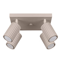 Plafondlamp Japandi 4S – Taupe & Aluminium