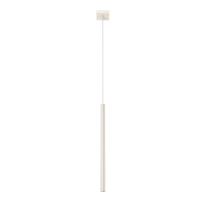 Pendelleuchte Matita 1 – Beige & Stahl
