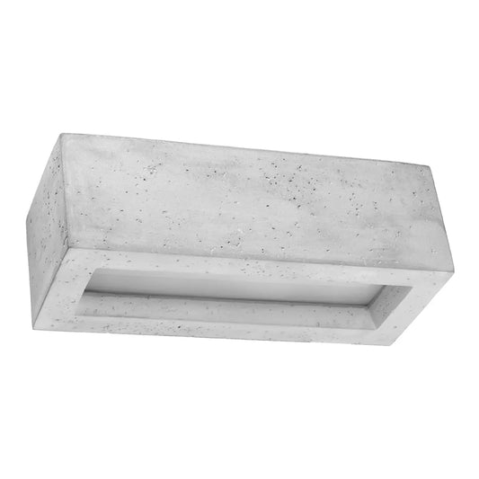 Wandleuchte Square 2 Medium – Grau & Beton & Glas