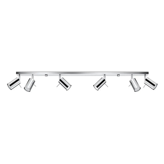 Deckenstrahler Rondo 6 – Silber & Stahl