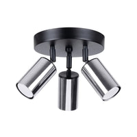 Deckenleuchte Tube 3R – Schwarz & Chrom & Stahl