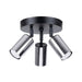 Deckenleuchte Tube 3R – Schwarz & Chrom & Stahl