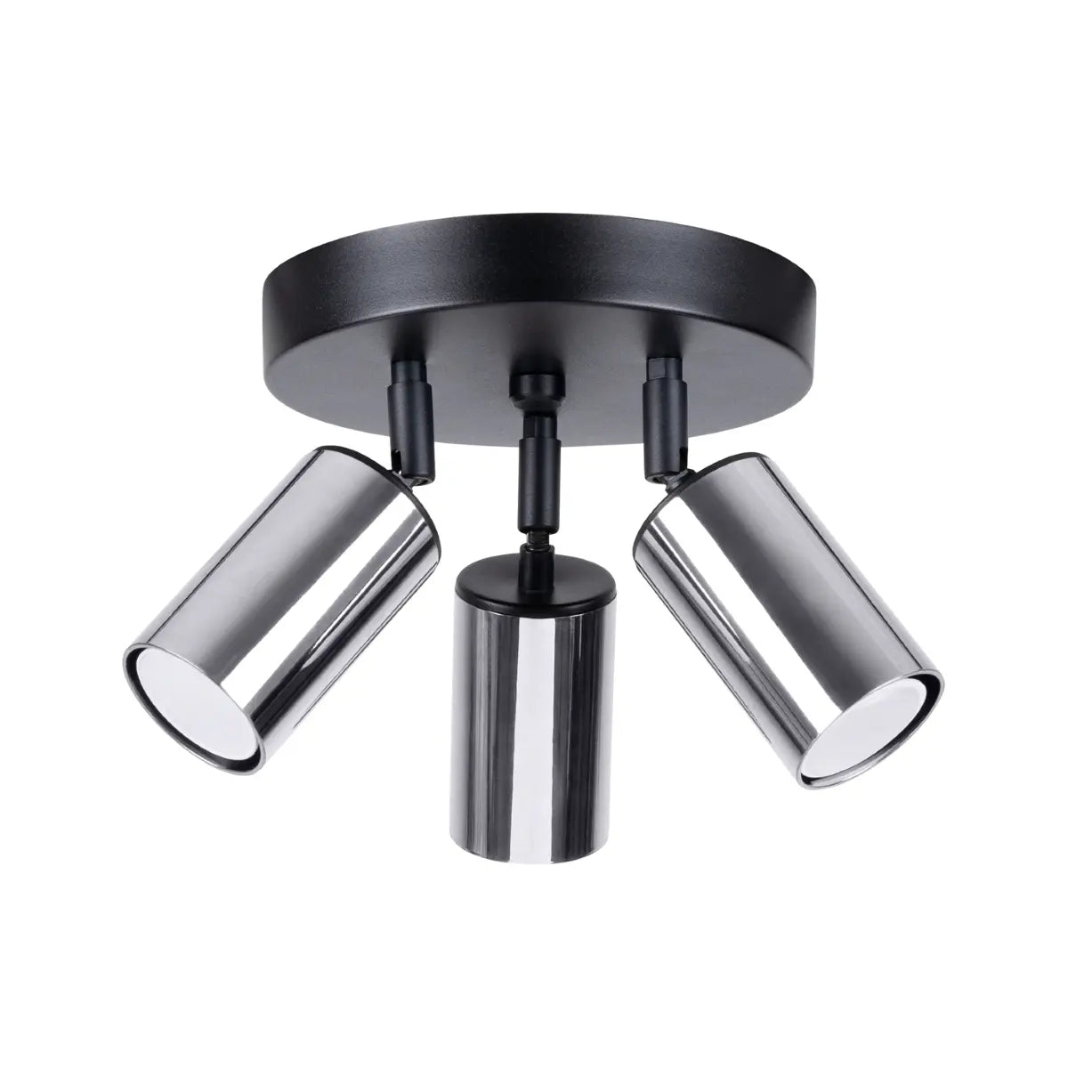 Deckenleuchte Tube 3R – Schwarz & Chrom & Stahl