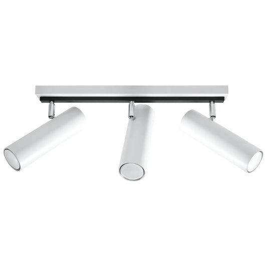 Plafondlamp Rondo Spot 3 – Wit & Staal