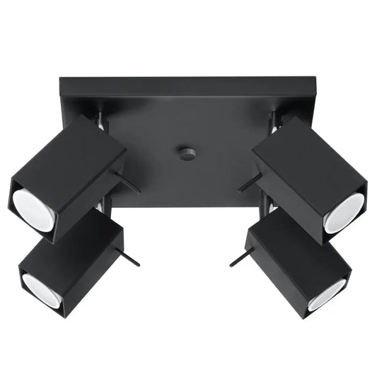 Plafondlamp Square 4S – Zwart Staal