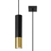 Pendelleuchte Tube 1 – Schwarz & Gold & Stahl