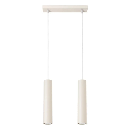 Hanglamp Tube 2 – Beige & Staal