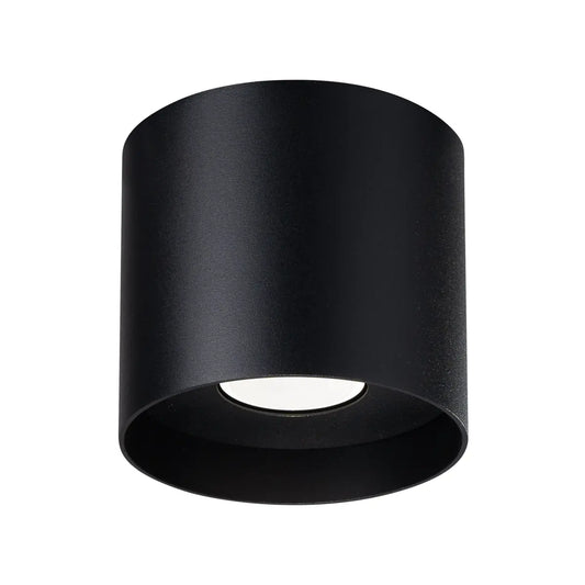 Plafondlamp Tube Plus – Zwart & Aluminium