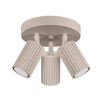 Plafondlamp Japandi 3P – Taupe & Aluminium