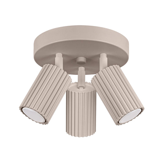 Plafondlamp Japandi 3P – Taupe & Aluminium