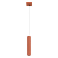 Pendelleuchte Japandi 1 – Rot & Aluminium