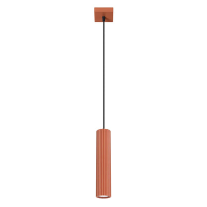 Pendelleuchte Japandi 1 – Rot & Aluminium