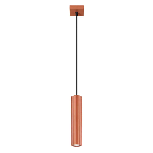 Pendelleuchte Japandi 1 – Rot & Aluminium
