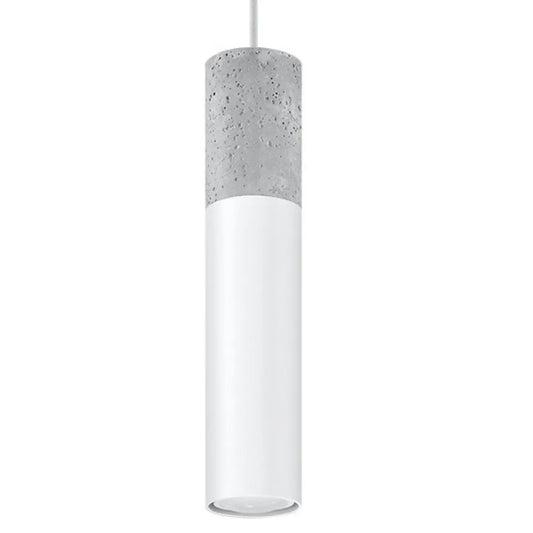 Hanglamp Tube Beton White – Wit & Grijs Beton