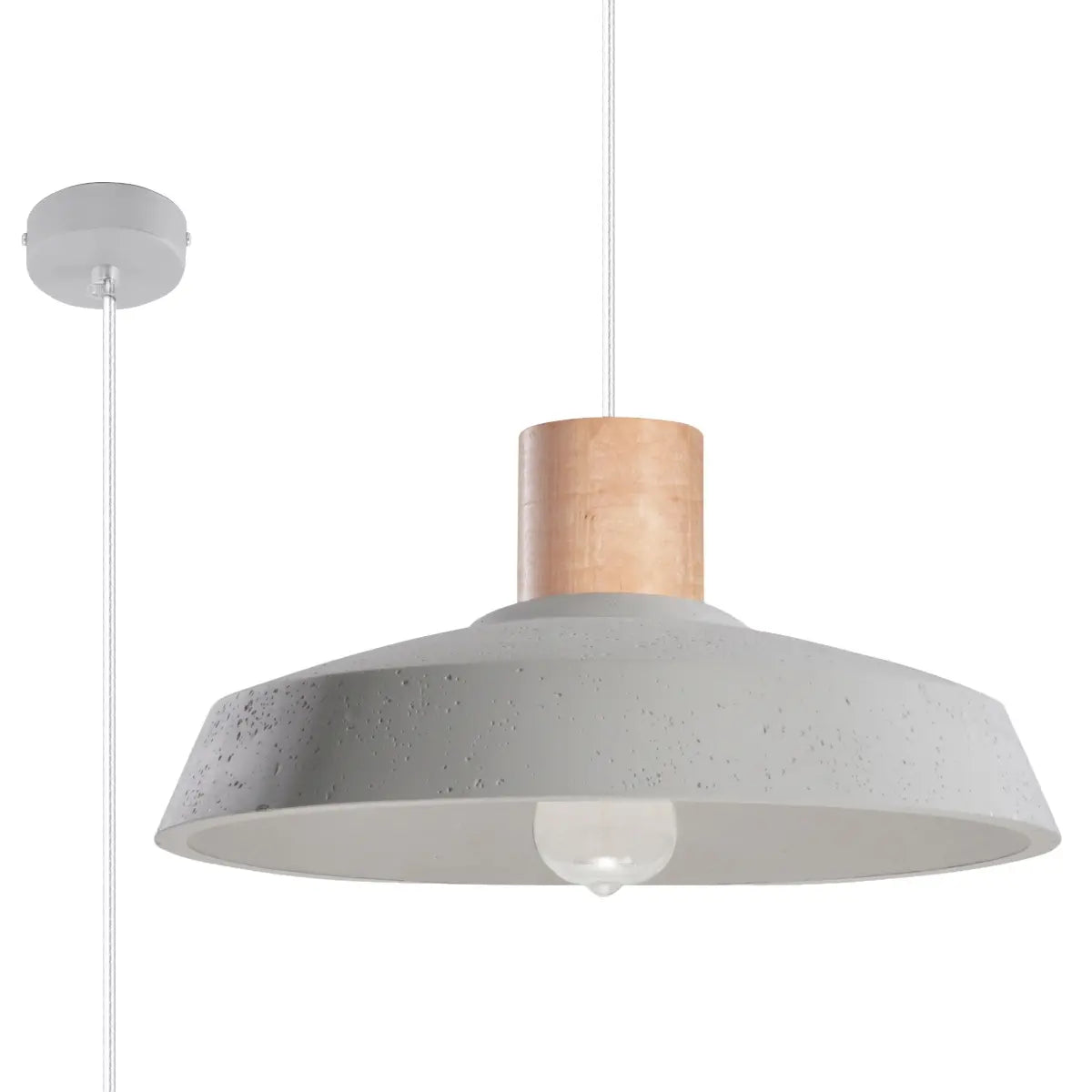 Hanglamp Stone Wood 2 – Grijs Beton & Hout