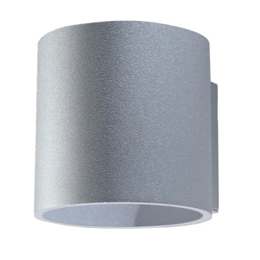 Wandleuchte Rondo 1 – Grau Aluminium