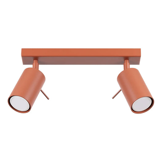 Plafondlamp Rondo 2 – Okerrood & Staal