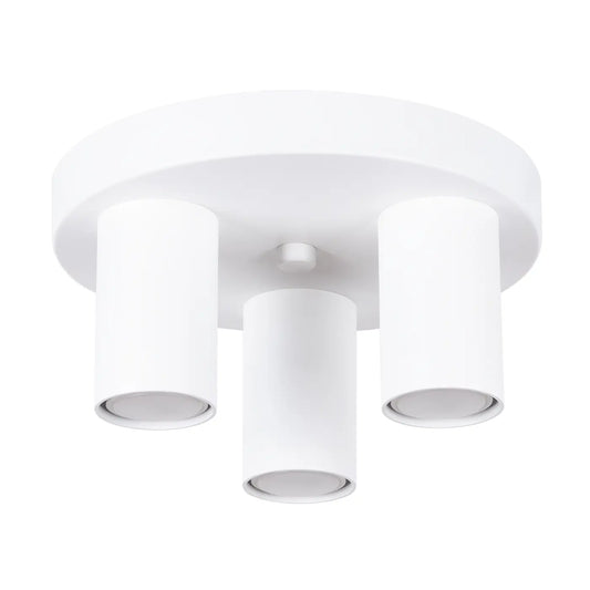 Plafondlamp Tube 3R – Wit & Staal