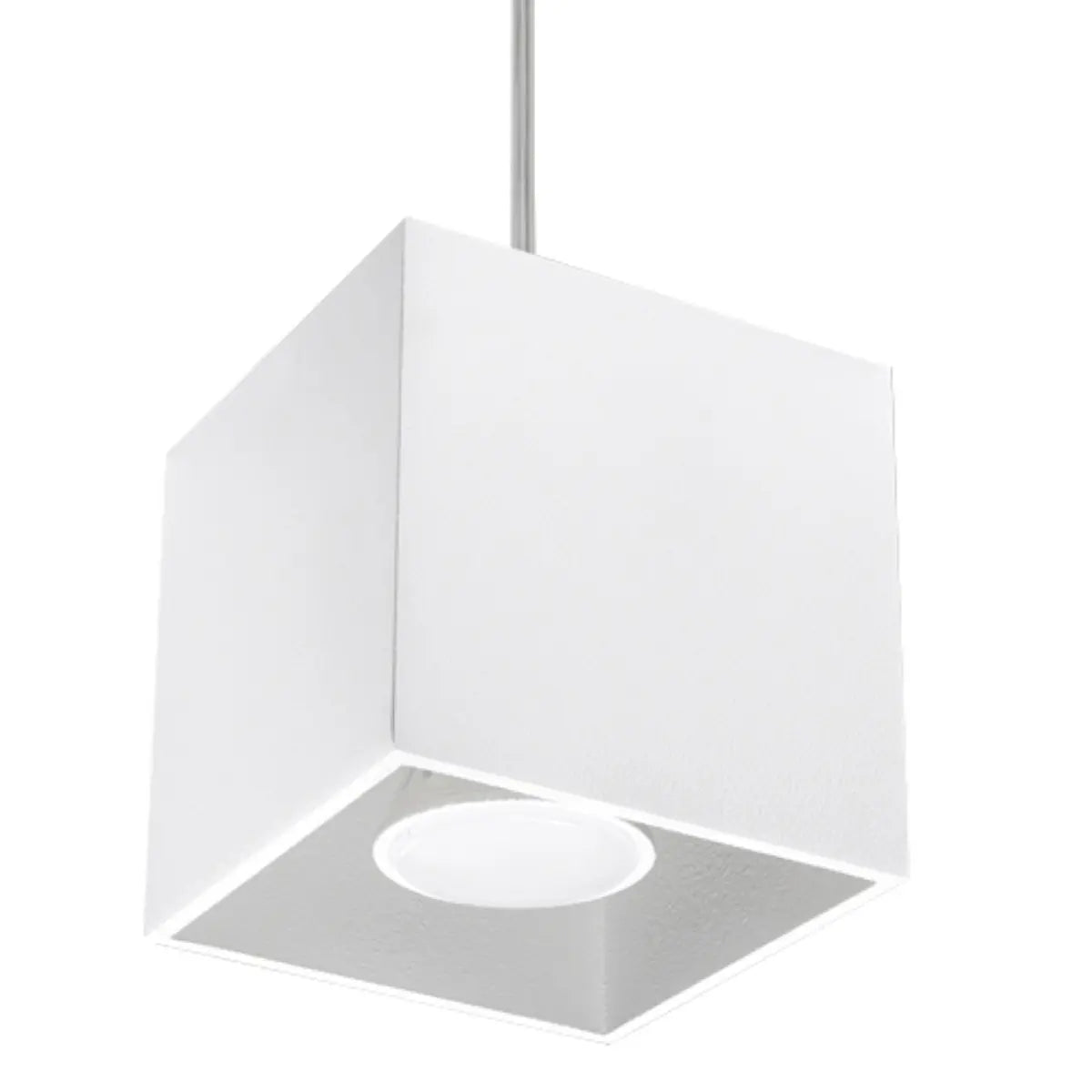 Pendelleuchte Square 1 – Weiß & Aluminium