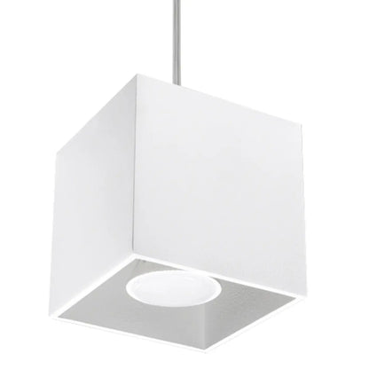 Pendelleuchte Square 1 – Weiß & Aluminium