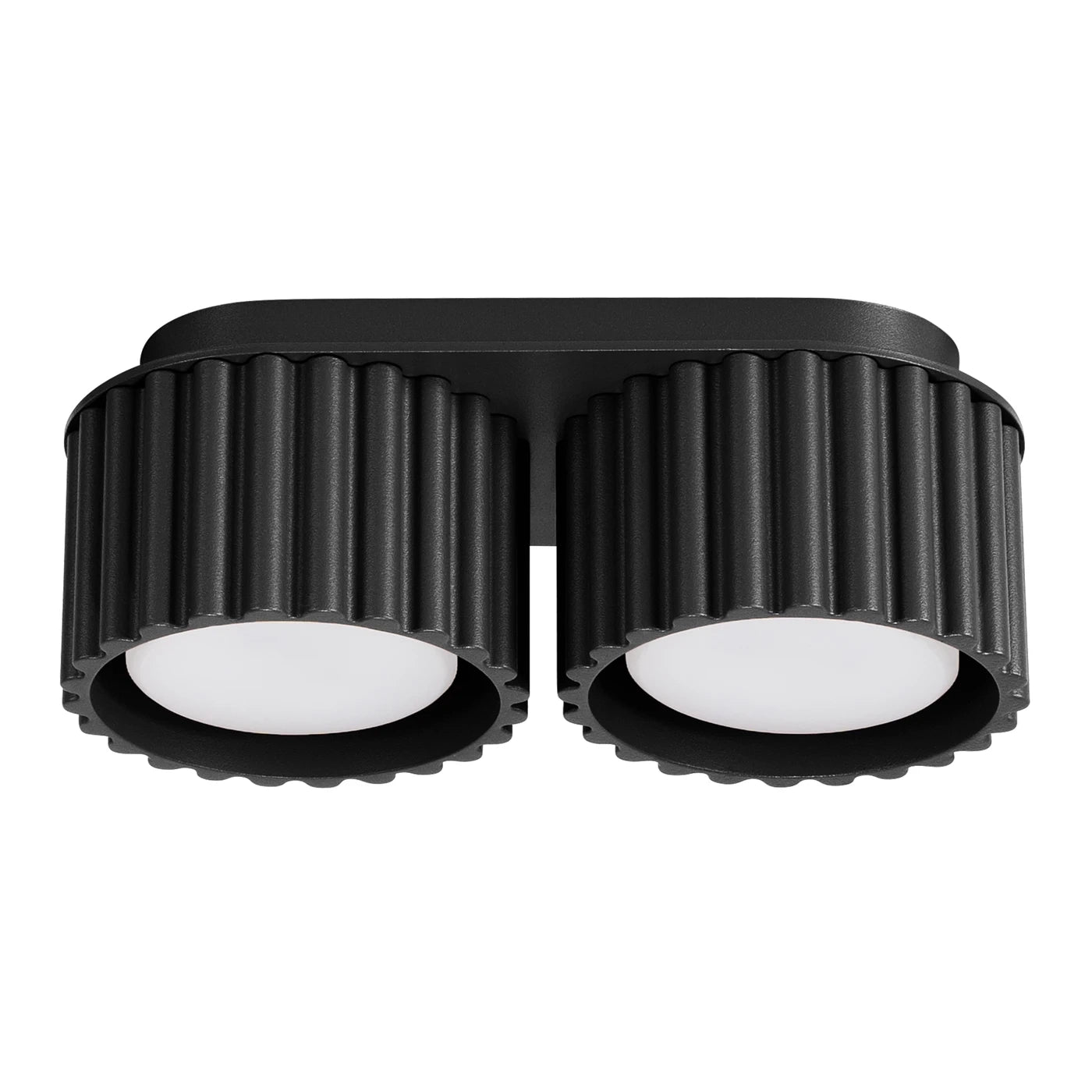 Deckenstrahler Japandi Double XS – Schwarz & Aluminium