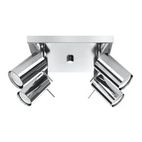 Deckenstrahler Rondo 4S – Silber & Stahl