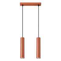 Hanglamp Tube 2 – Okerrood & Staal