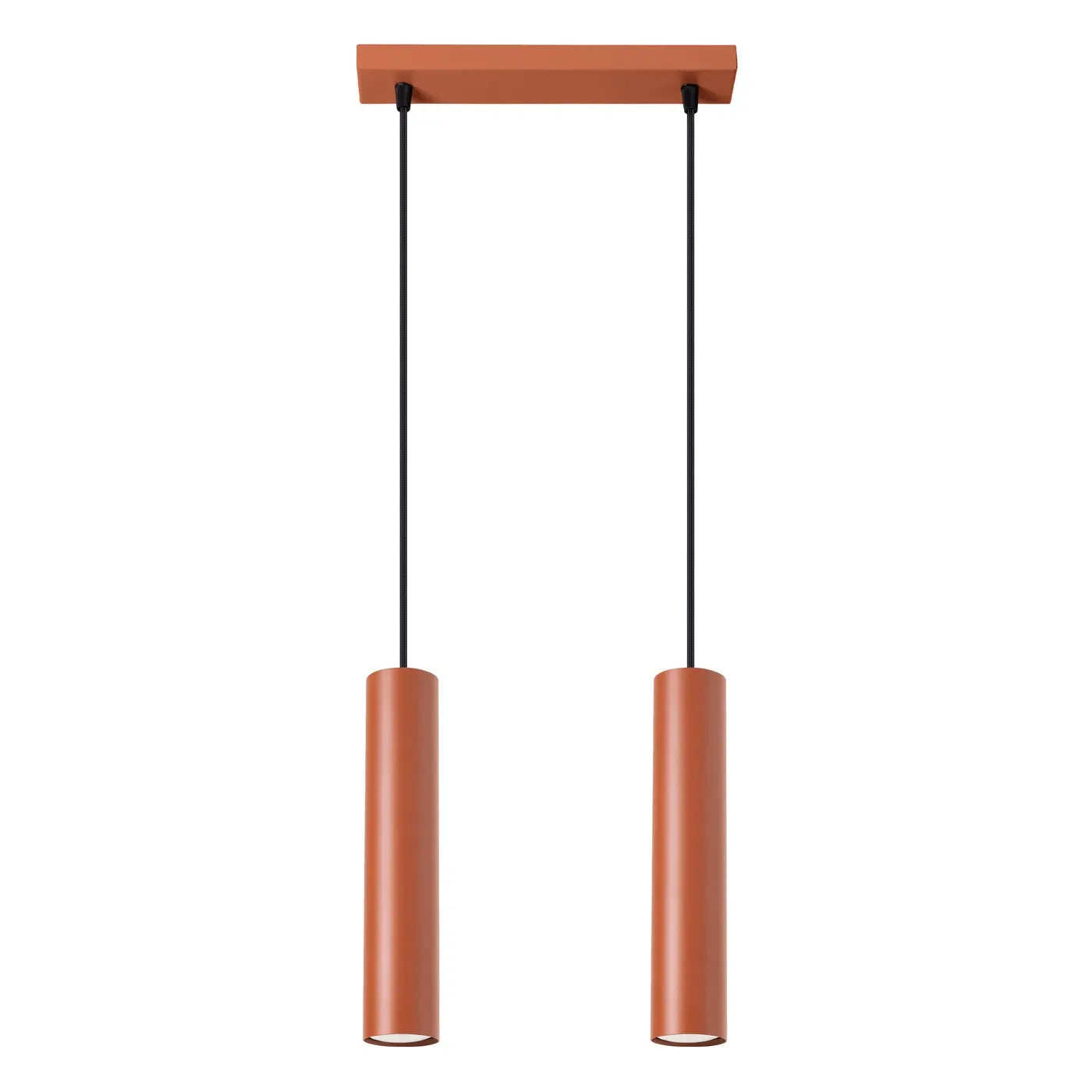 Hanglamp Tube 2 – Okerrood & Staal