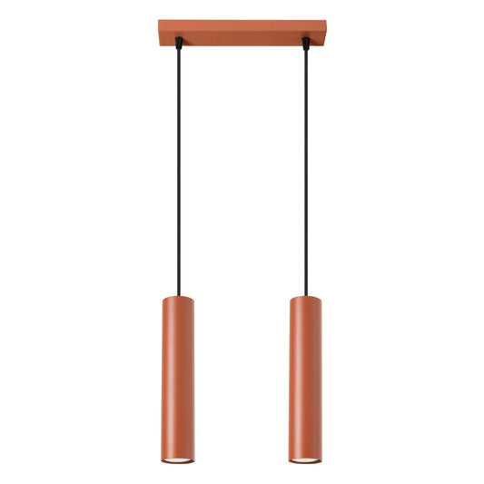 Hanglamp Tube 2 – Okerrood & Staal