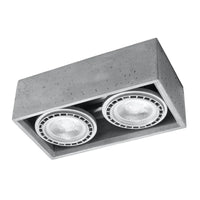 Plafondlamp Square 3 Double – Grijs & Beton