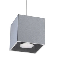 Pendelleuchte Square 1 – Grau & Aluminium