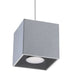 Pendelleuchte Square 1 – Grau & Aluminium