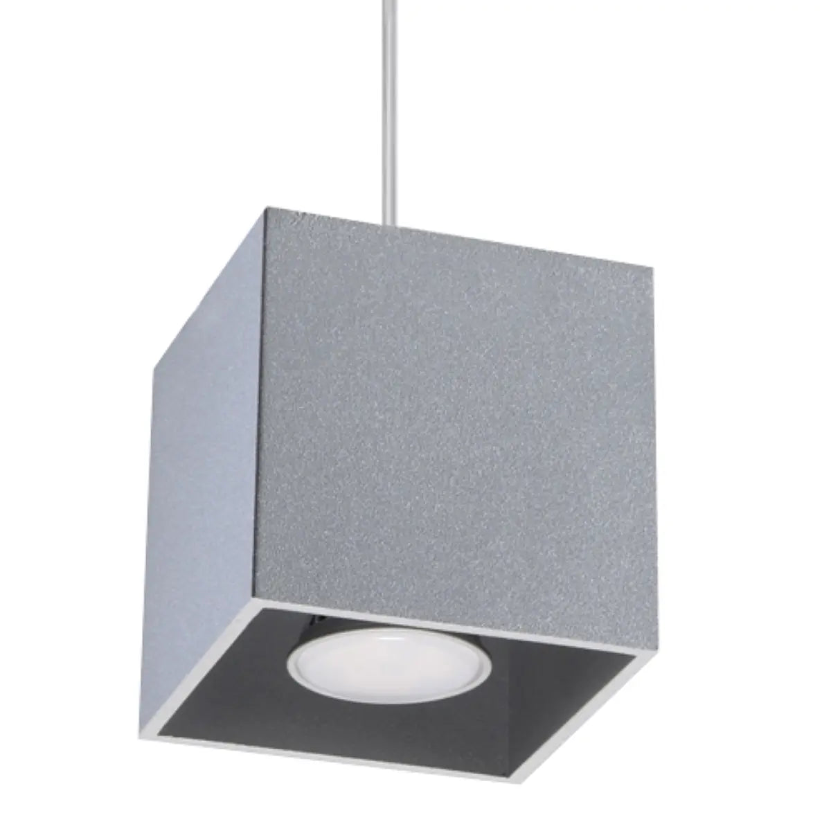 Pendelleuchte Square 1 – Grau & Aluminium
