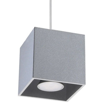 Pendelleuchte Square 1 – Grau & Aluminium