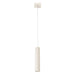 Pendelleuchte Tube 1 – Beige & Stahl