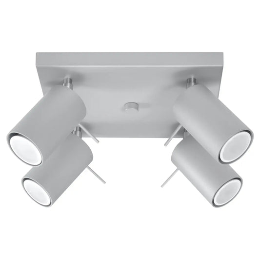 Plafondlamp Rondo 4S – Grijs & Staal