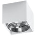 Plafondlamp Square Flash – Wit & Aluminium