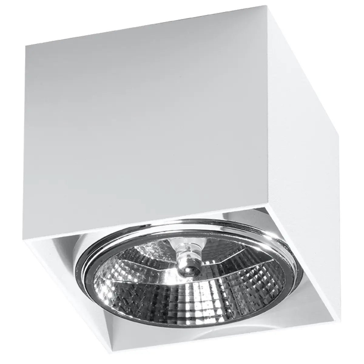 Plafondlamp Square Flash – Wit & Aluminium