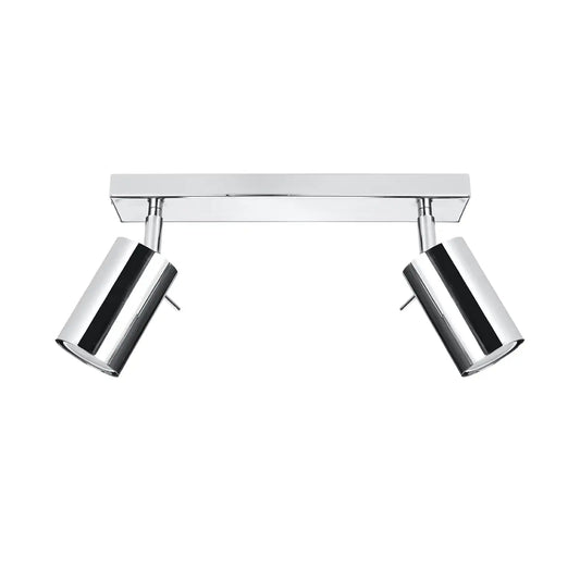 Deckenstrahler Rondo 2 – Silber & Stahl