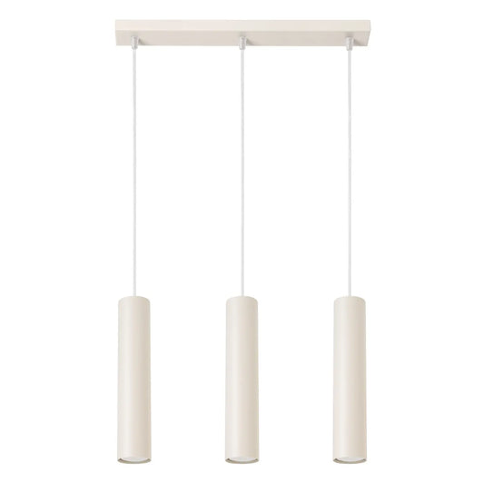 Hanglamp Tube 3 – Beige & Staal