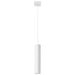 Pendelleuchte Tube White 1 – Weiß & Stahl