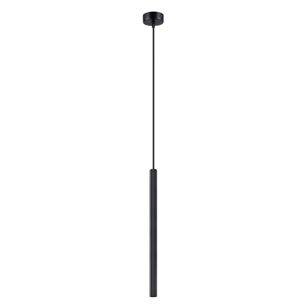 Pendelleuchte Candle 1 – Schwarz & Stahl
