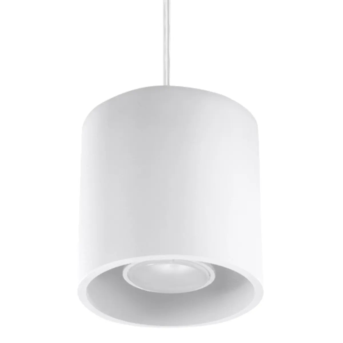 Pendelleuchte Rondo 1 – Weiß & Aluminium