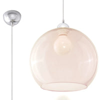 Hanglamp Globe – Champagne Glas & Staal